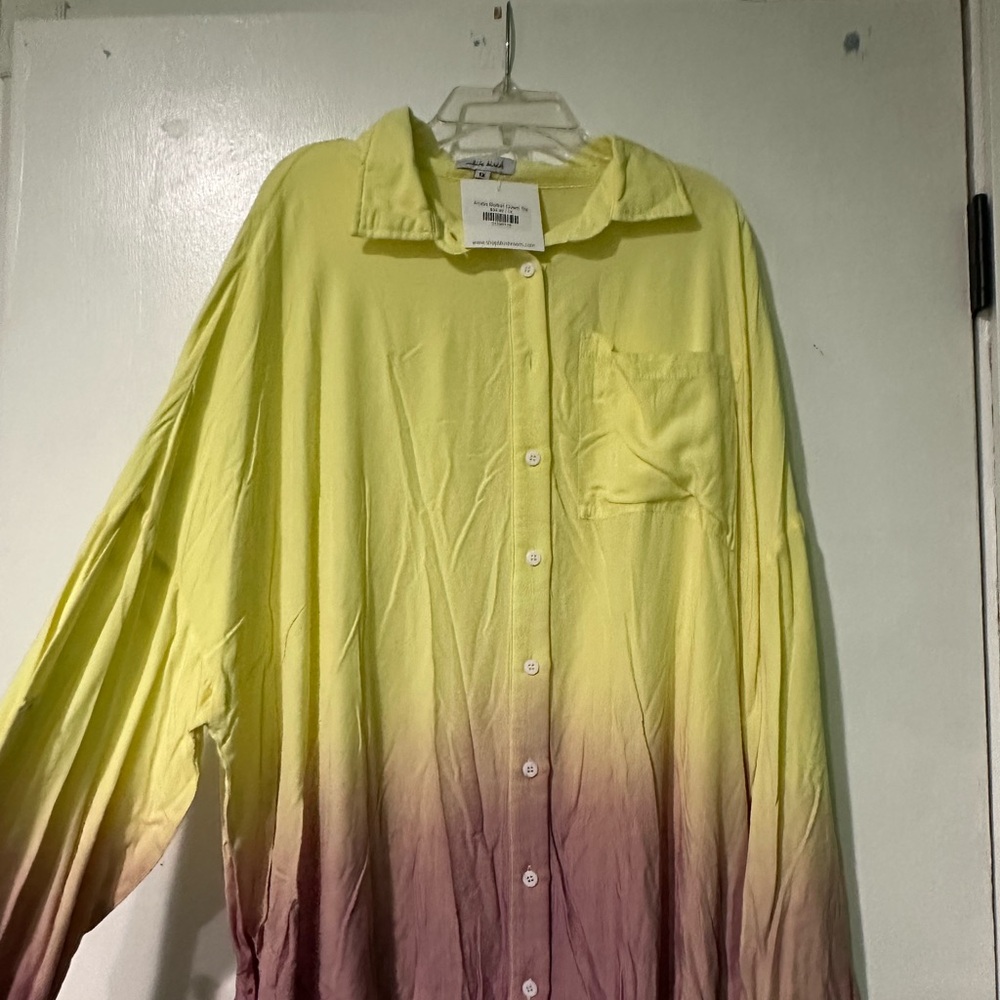 Gradient Yellow and Purple Ladie’s Shirt